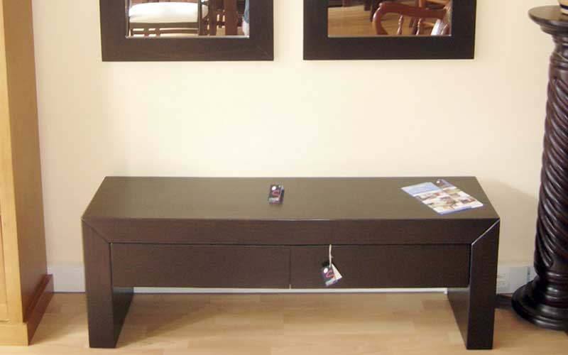 Mueble entrada con espejo doble